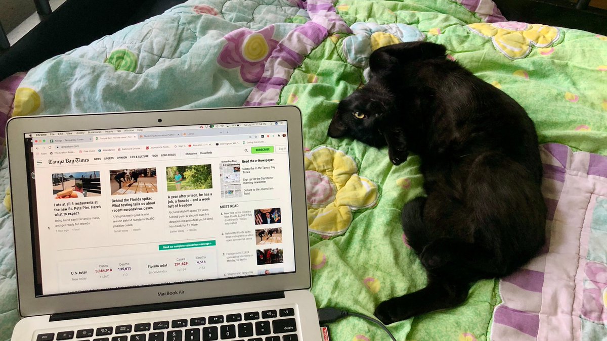 Pictured above is Little Prince, 10 months old, who loves to read the DayStarter newsletter Engagement Producer  @bernadeadline helps put together:  https://www.tampabay.com/newsletters/ 