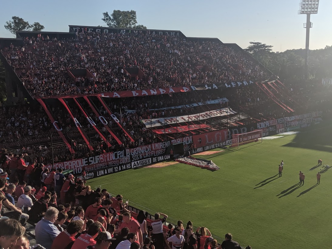 The pilgrimage didn't really feel complete until I got to the top of the 'Platea Alta' stand & caught my first glimpse of the pitch where so many famous players have played. As the stadium slowly filled, the flags came out, the flares started burning, and the songs got louder.