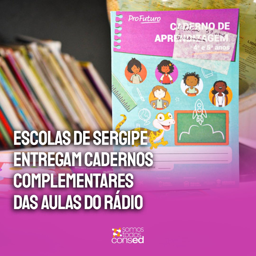ConsedBR's tweet photo. Em Sergipe, as escolas da rede estadual iniciaram a entrega do Caderno de Aprendizagem que compõe o programa "Estude em Casa pelas Ondas do Aula Digital". As aulas pela Rádio Aperipê serão acompanhadas pelos responsáveis e alunos tendo como apoio os cadernos distribuídos. https://t.co/zisKMmaDxJ