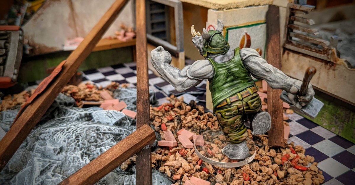 BloodKeep's tweet photo. They both came together in a single evening and I am very pleased with how they turned out. Now to get them on the table and unleash Juniper & Roberta on those pesky turtles.
#Bebop #Rocksteady #BebopandRocksteady #TMNT #TeenageMutantNinjaTurtles #IDWGames #CityFall #Boardgames https://t.co/lyRhsqs7zr