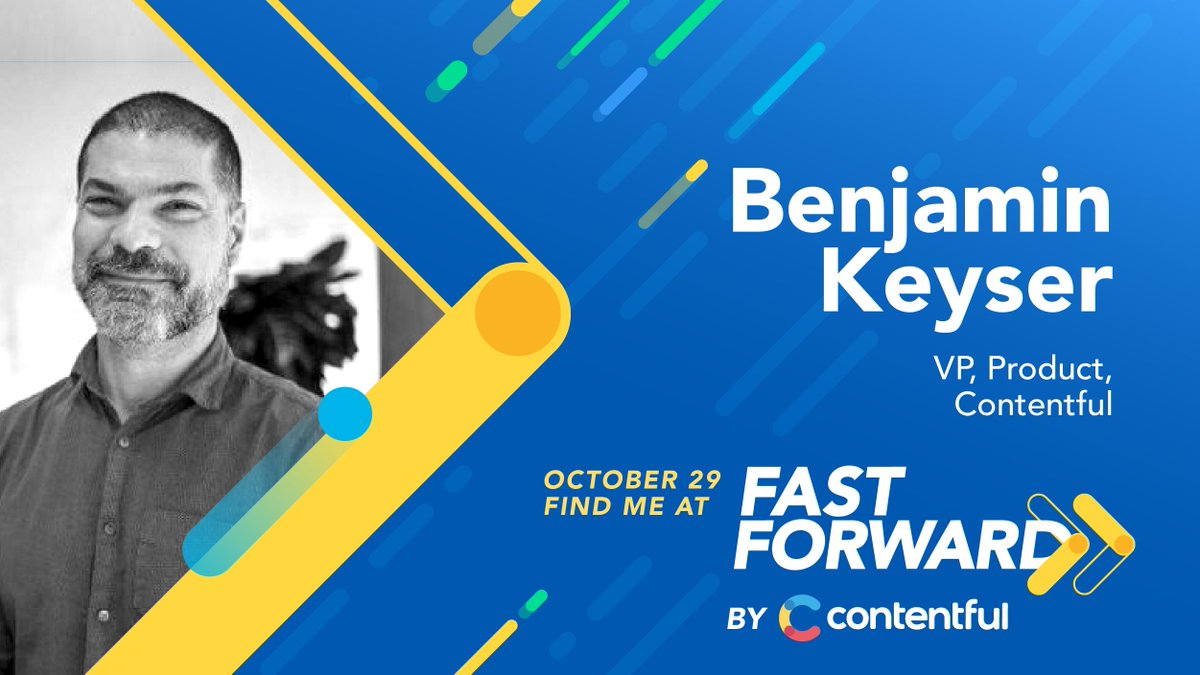 contentful's tweet image. Coming up soon on the Main Stage, our VP of Product, Benjamin Keyser (@benjkeys) shares insights on what makes a content platform #digitalfirst ready. 
⏩ #FastForward2020
