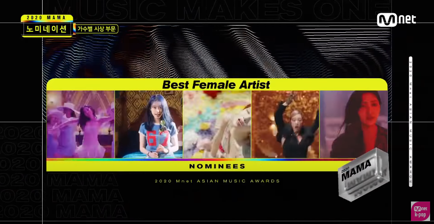 — best female artist1. IU2. Sunmi3. Taeyeon #MnetASIANMUSICAWARDS  #MAMA  #Mnet