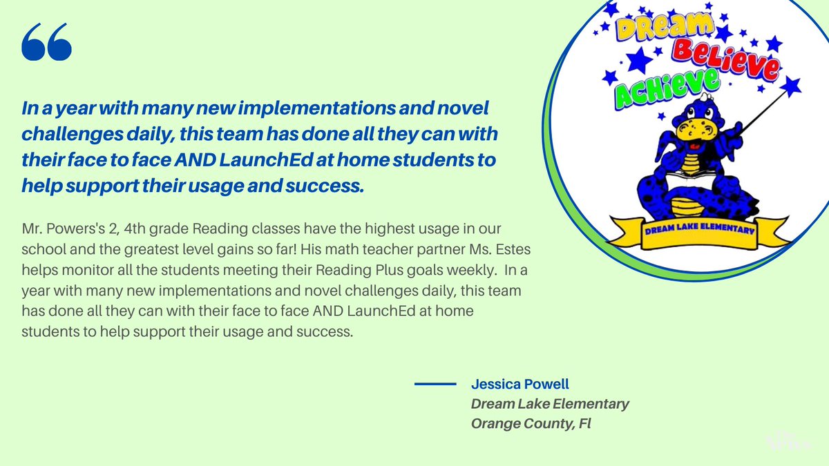 Was I surprised to see ANOTHER Spotlight Educator from 
<a href="/DreamLakeApopka/">Dream Lake Elementary</a> in <a href="/OCPSnews/">ocpsnews</a> with <a href="/ReadingPlus/">Reading Plus</a>? NOPE! 

DLES knocks it out of the park constantly, and 
@elsystemsinc, <a href="/calvinball10/">Calvin Ball</a> and I are lucky to work with them!

Nomination from <a href="/Jessica29871851/">Jessica Powell</a> for <a href="/RobertP96827664/">Robert Powers</a>
