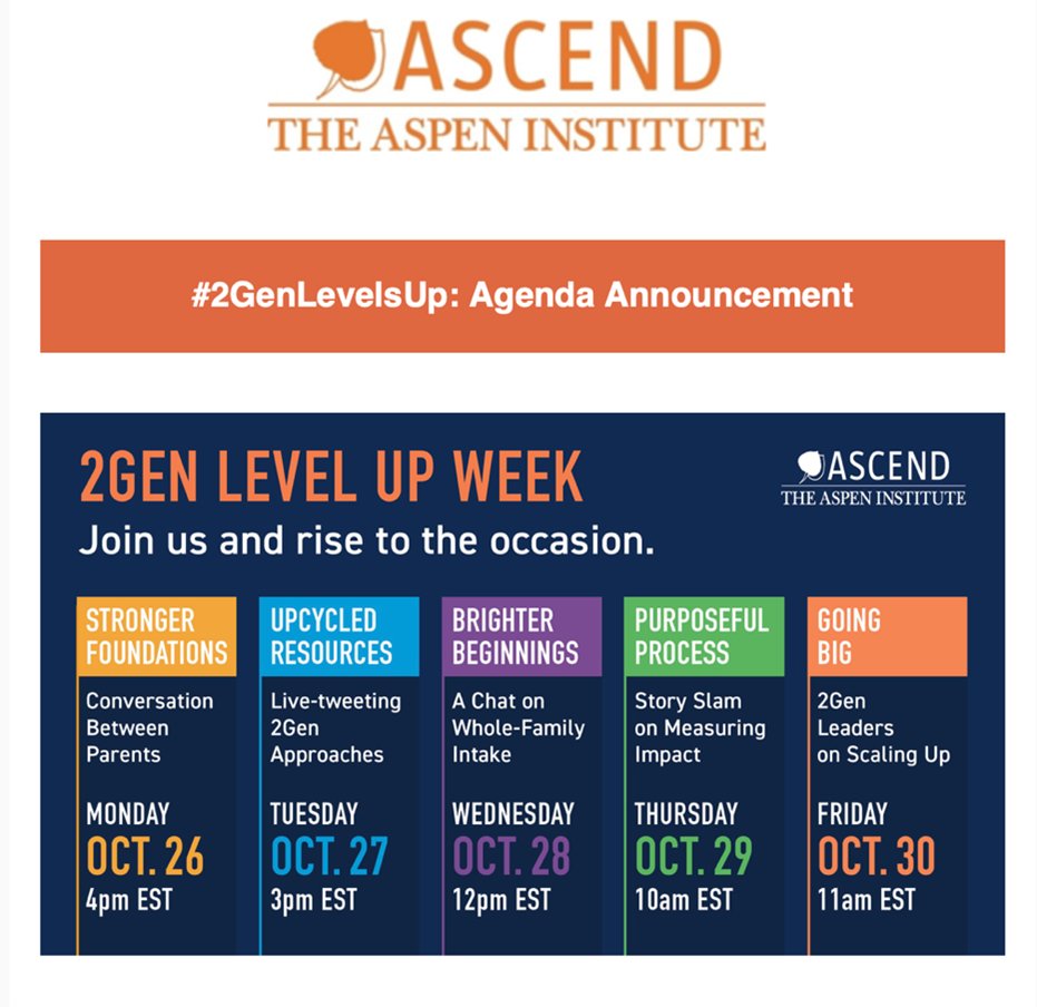 CAPartnership's tweet photo. Today at 10am EST, @AspenAscend is hosting a #2Gen Story Slam, where three Network Partners will answer this question: When have you been pushed to think about defining and measuring your impact in a different way? Check them out at @AspenAscend. #2GenLevelsUp https://t.co/fFnPf2twuH