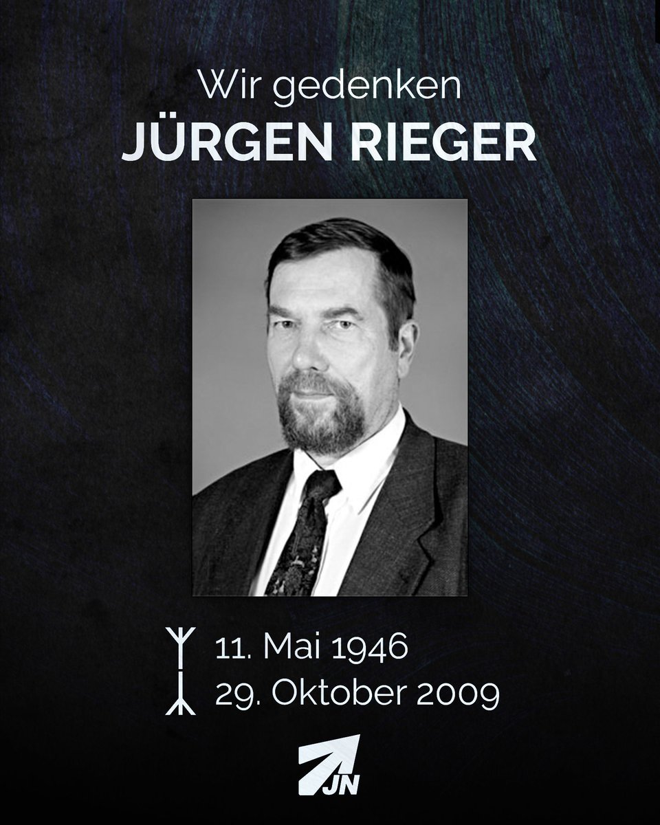 JNDeutschland's tweet photo. Heute vor 11 Jahren verstarb Jürgen #Rieger, der "Anwalt für #Deutschland".
Wie kein anderer Aktivist prägte er gerade die nationale Jugend und war ihr stets ein Vorbild. 
Bis zum letzten Moment war er unserem Vaterland treu.

Jürgen Rieger - Hier!🕯 https://t.co/EH0QSXOgQL