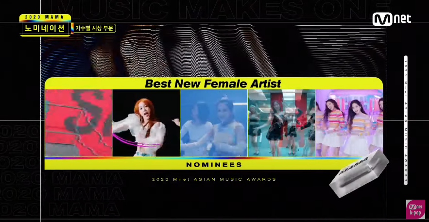 — best new female artist1. Natty2. Weeeklyi don't know the others nominees sorry again :( #MnetASIANMUSICAWARDS  #MAMA  #Mnet