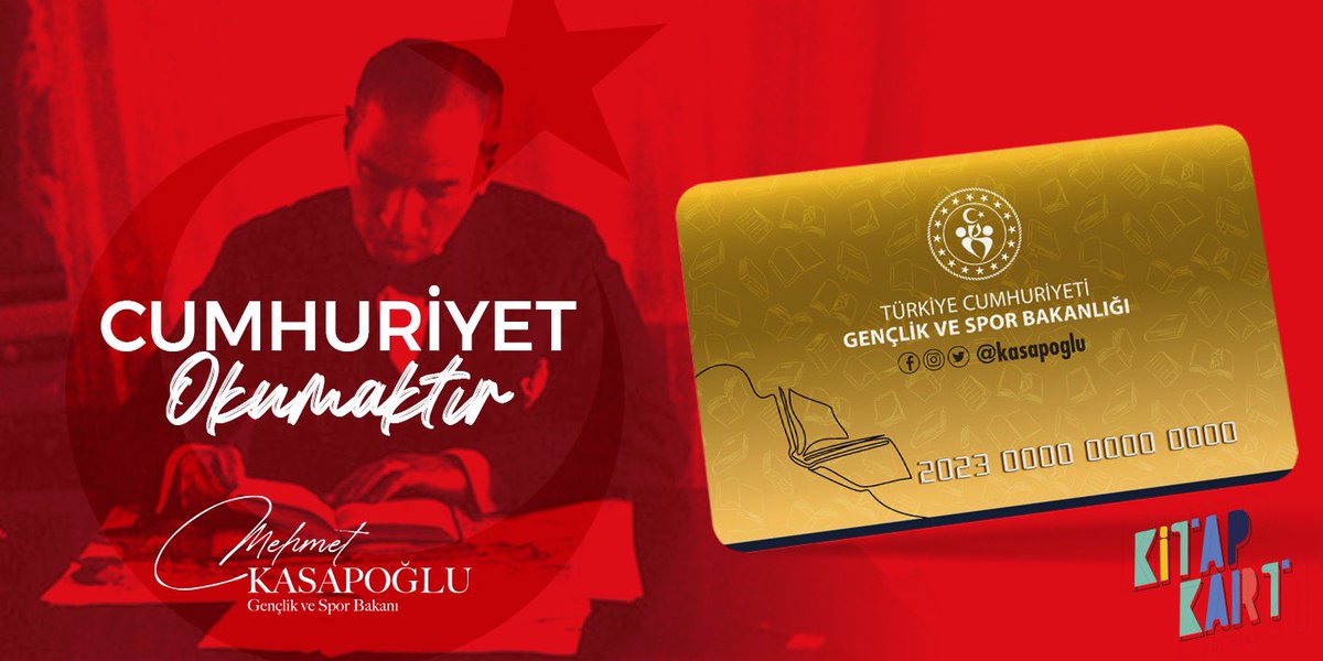 Okudukça daha güçlü bir ülke ve daha güçlü bir gelecek kuracağımıza inanıyorum. 

Bu inançla, Cumhuriyetimizin 97. yılına özel, #CumhuriyetOkumaktır etiketiyle yorumlarını paylaşan 300 kişiye kitap kart hediye ediyorum👇🏻
