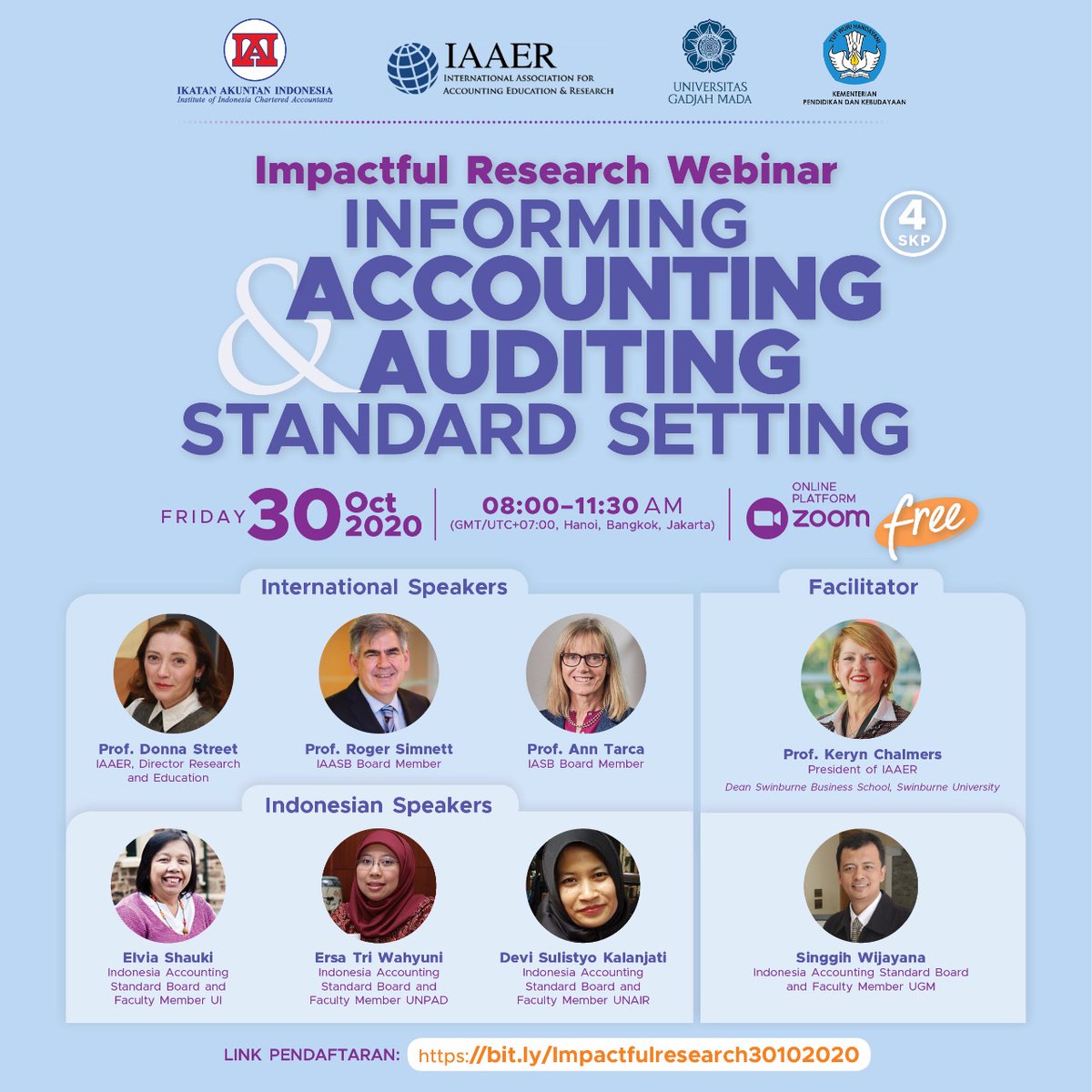 For those who have registered to this event. I'll see you tomorrow morning, Jakarta's time. 🙂

See you tomorrow @tarca_ann ❤️

#worldclassprofessors
#impactfulresearch
#standardsetting
#IAAER