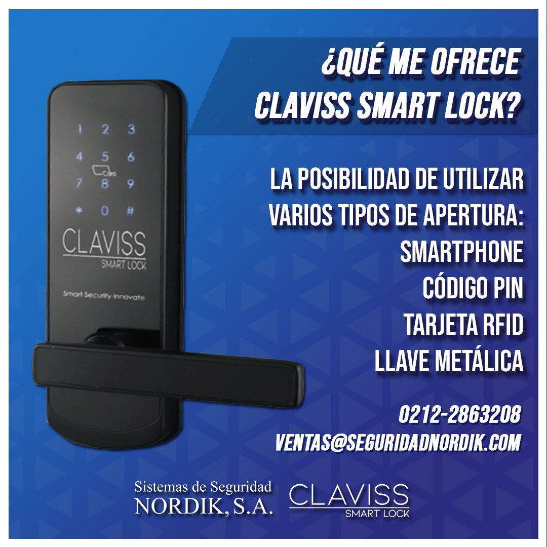 ssnordik's tweet photo. #Claviss es la cerradura ideal para oficinas y comercios:
✔️ Autorización y #controldeacceso a distancia
✔️ Funcionalidad Online y Offline
✔️ Código anti-espionaje
Contáctenos: +58 212 2863208 🇻🇪📲 ventas@seguridadnordik.com
#IntegradoresVenezuela #PuertasVenezuela https://t.co/1ijGVjNvSF
