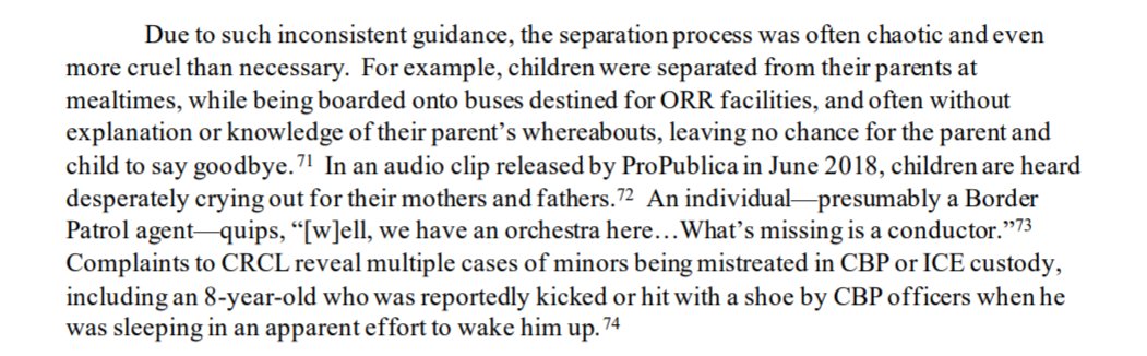 While Zero Tolerance was going on, Border Patrol officers often treated children and families with contempt, as documented by extensive complaints. Reports revealed children taken away without a chance to say goodbye and an 8-year-old kicked to wake him up.