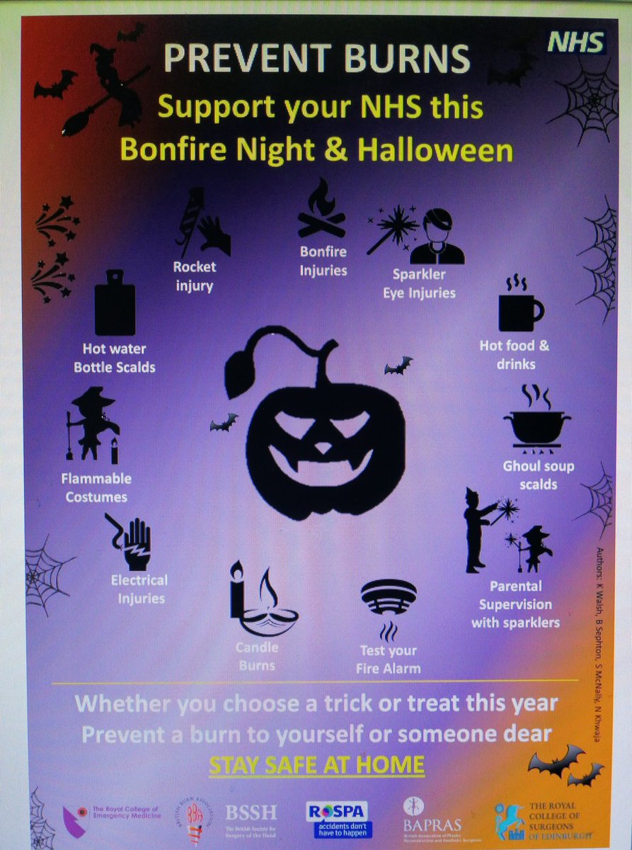 With a different Halloween and Bonfire night for many of us, please think about how you can stay safe.