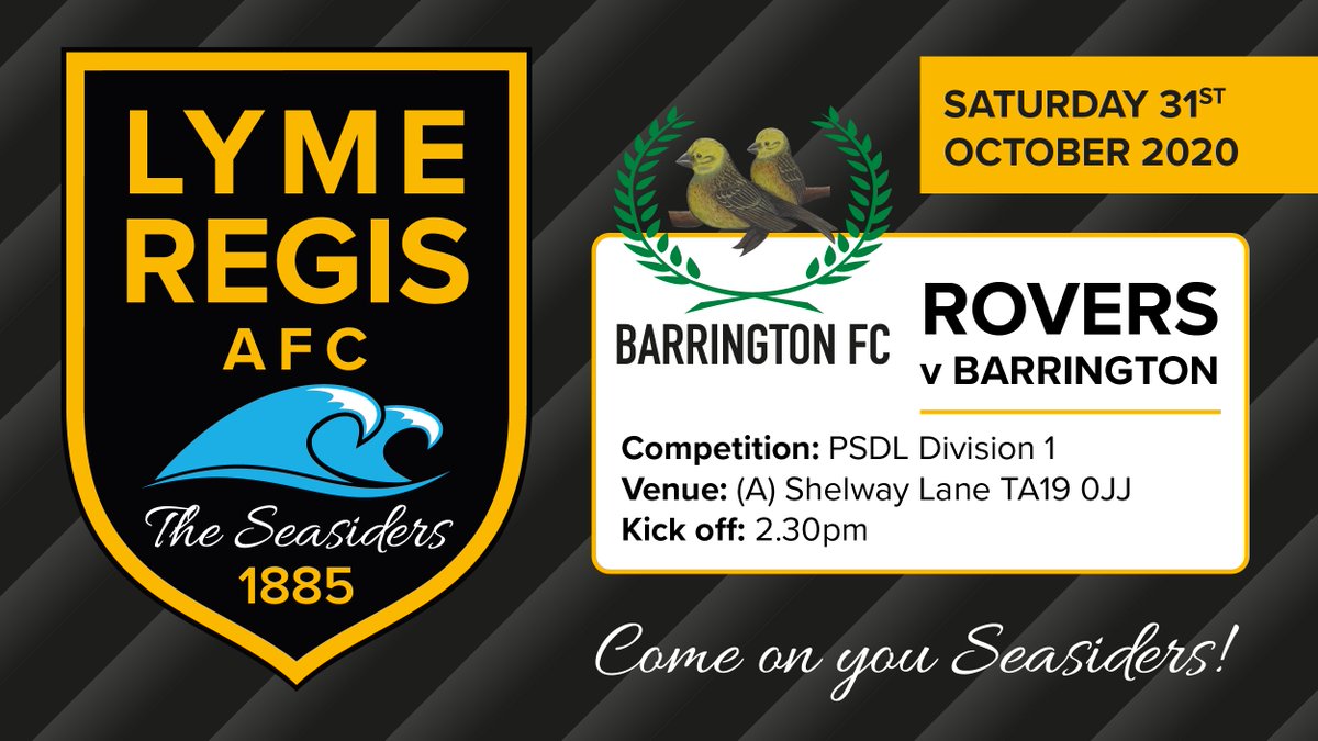 The Rovers are in league action at <a href="/BarringtonFCpsl/">Barrington FC</a>, KO there is 2.30pm.

3 big games - come on you Seasiders! 🌊