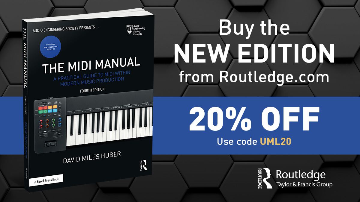 tandfMediaArts's tweet photo. This is THE book to read if you're looking for a complete guide to MIDI. The new edition of 'The MIDI Manual' gives practical tips on sequencing & mixing, and covers all the latest developments, including MIDI 2.0. https://t.co/yAPlHWTXpt #AESShow #AudioEngineeringMonth @AESorg https://t.co/NyARnEdO8P