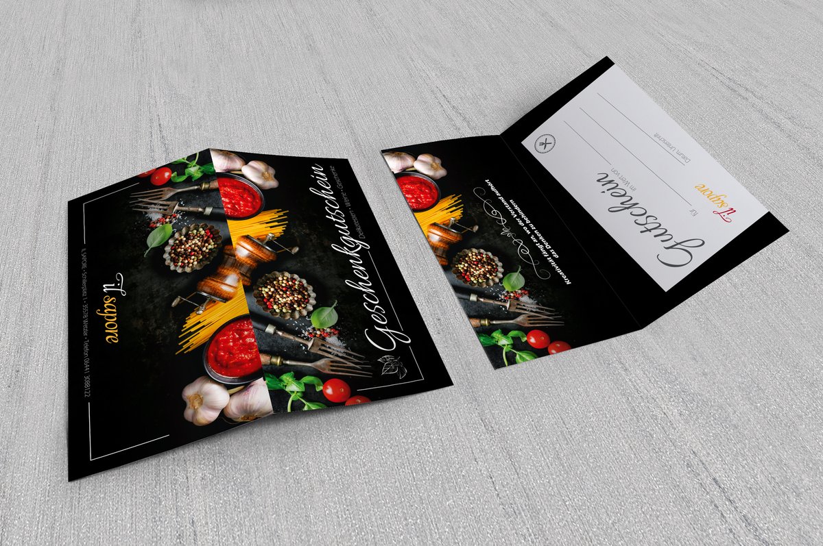 Passend zu den neuen Speisekarten haben wir für unseren Kunden neue Gutscheine gefertigt. #werbeagentur #wetzlar #genießen #druck #moodyfood #food #neugestaltung #design #grafik #konzeption #gestaltung #wetzlar #entwicklung #foodfoto #moody #grafikdesign #lecker #gutschein