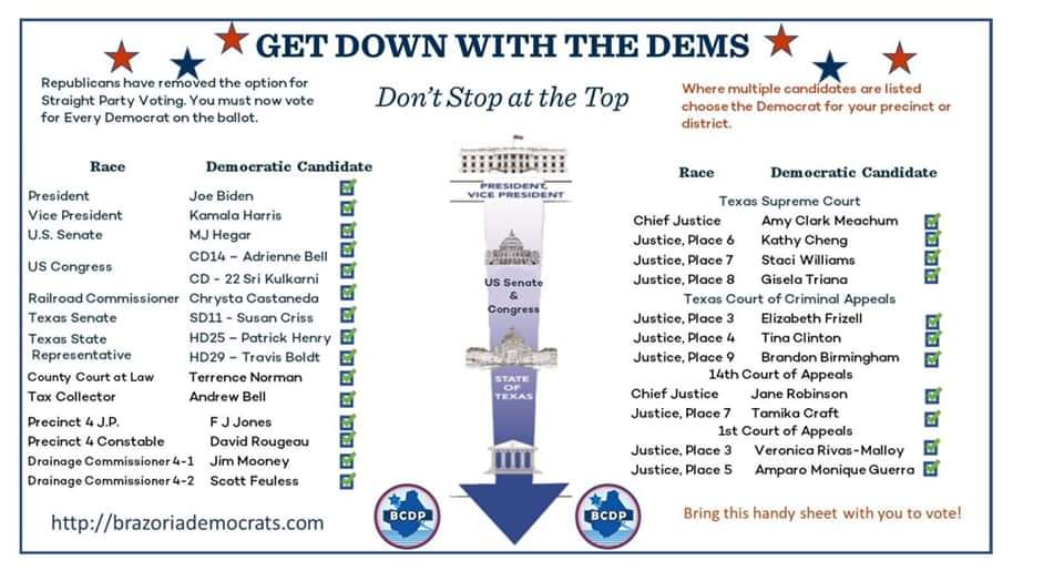 thefjjones's tweet photo. Today and tomorrow are the last two days of Early Voting. Polls are NOT open this weekend. Save yourself the time and frustration of voting on Election Day. Go Vote Today!! 7am-7pm 
@YDoBC @SriPKulkarni @Travis4TX @HenryforHD25 @southbcdems @BrazoriaDems @ReedForCongress @AdrBell https://t.co/RjyVGb2j8y