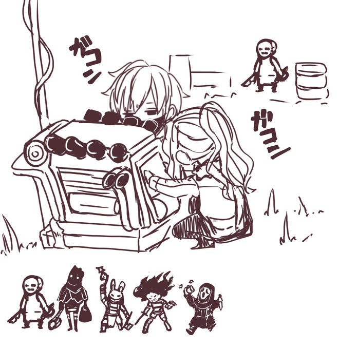 これはくるったようにdbdやってた時のらくがき
もちくんと友情出演のおるずべっくくん 