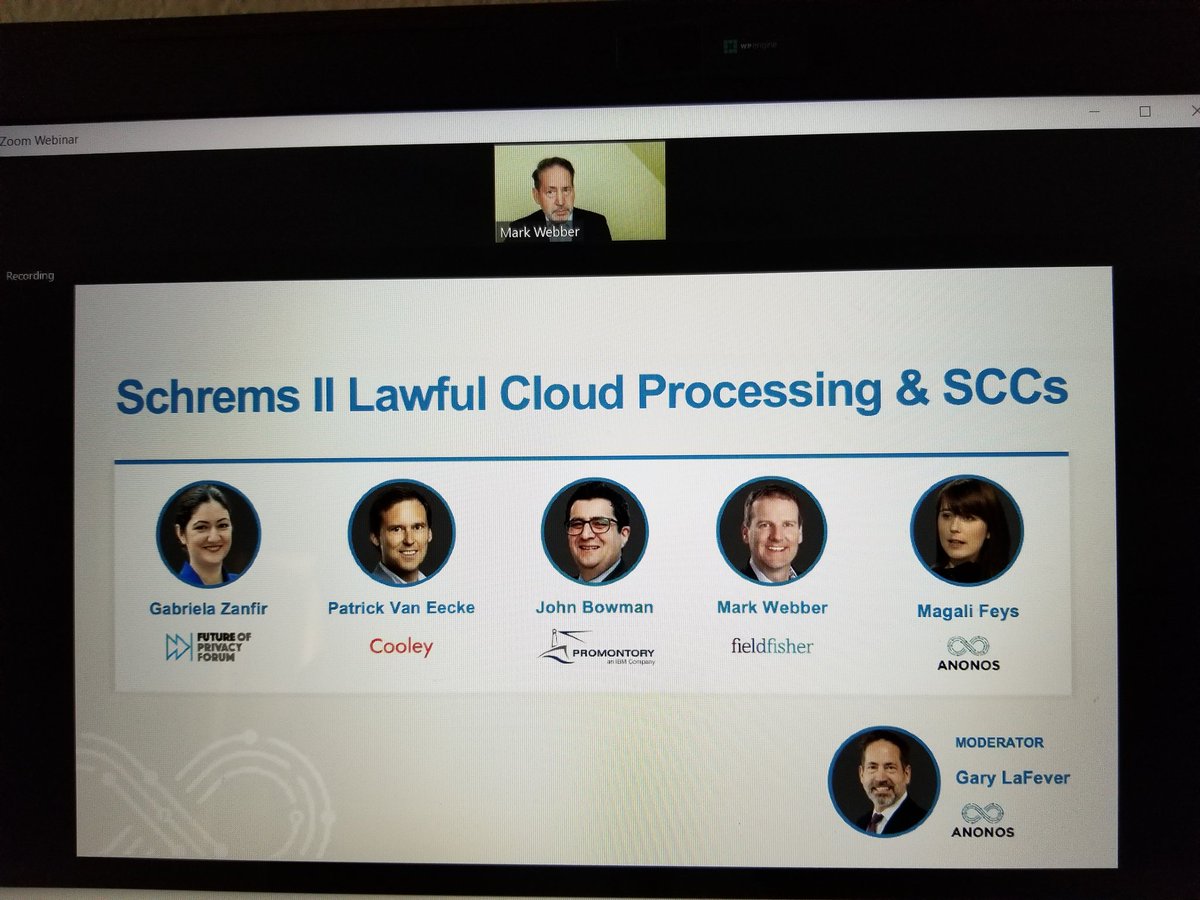 Excited to learn more about #SchremsII and lawful transfers of data, esp from @gabrielazanfir @AContrarioLaw  #womeninprivacy