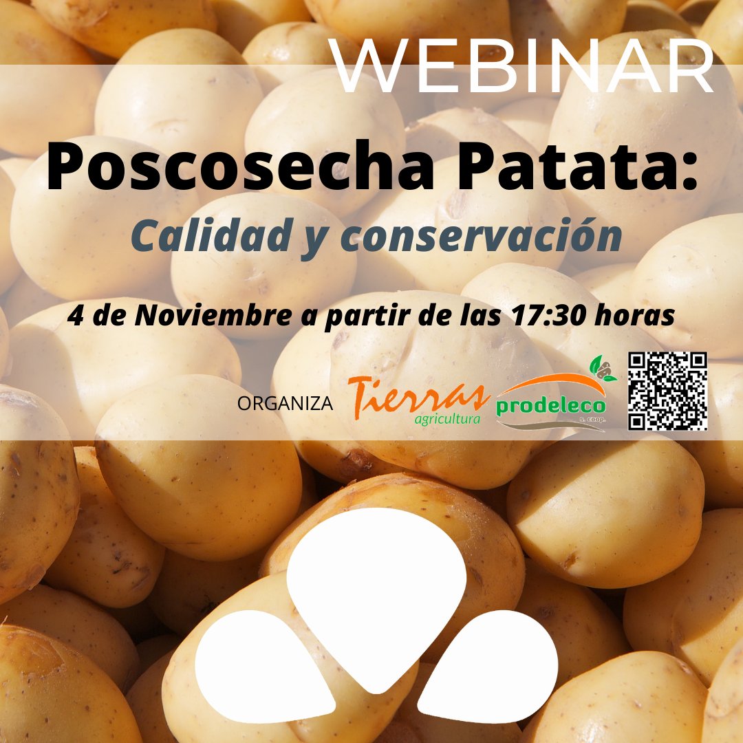 BelchimEspana's tweet photo. 📣¡Resérvate el día!📣
4️⃣ de noviembre 17:30h, #Belchim💚 participa en un #Seminario online sobre la calidad de la #Patata 🥔 y su almacenamiento. Organiza Tierras Congresos y Prodeleco. !No te lo puedes perder💪!
+Info en QR o https://t.co/772Owb2168
#GOZAI #DesecantePatata https://t.co/vWfv68LXrR