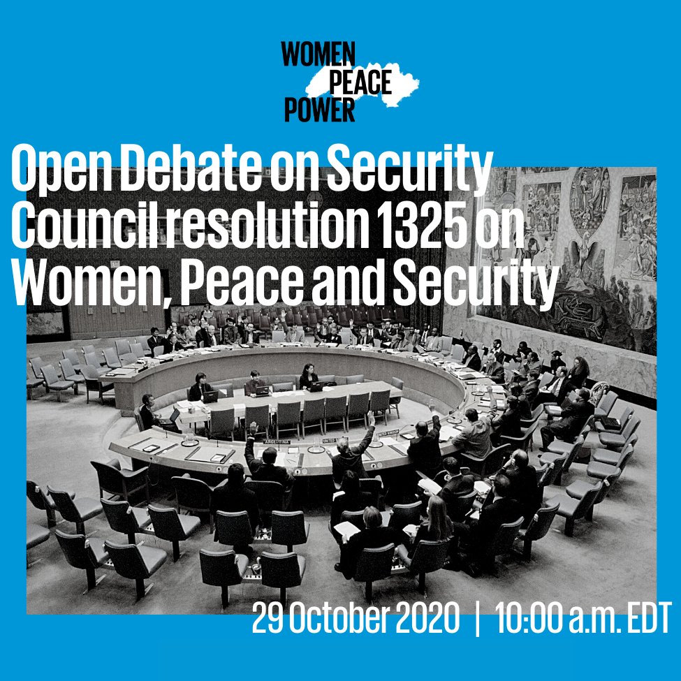 Starting now: The @UN Security Council will convene its annual Open Debate on #UNSCR1325.  

Tune in to hear briefings amplifying #WomenPeacePower from @antonioguterres, @phumzileunwomen, @DanaiGurira, @ZarqaYaftali and Nataliia Emelianova.

Watch: unwo.men/BeRu50C65w1