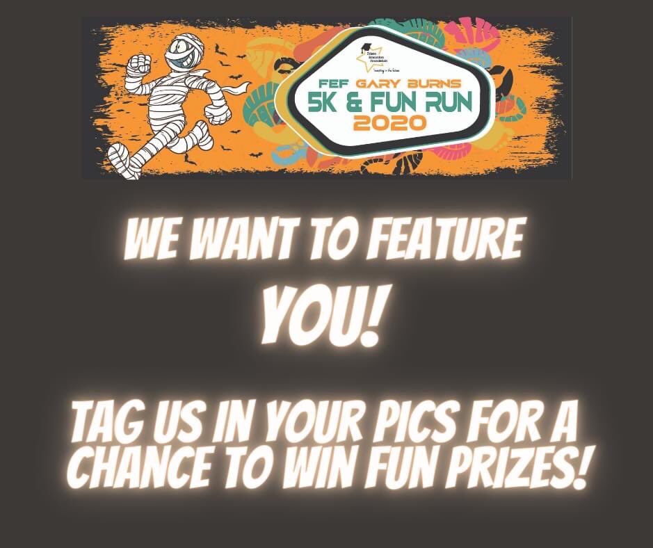 FriscoEF's tweet photo. We love seeing your 5K and Fun Run Pics. Keep them coming!
Register and participate anywhere and in anyway, through Halloween!
https://t.co/6Jq10vy5BS
#FEF #GaryBurns #Virtual5K #FriscoEducationFoundation #ForTheKids #StrongerTogether #FEFImpact https://t.co/0PL8FwcpXf