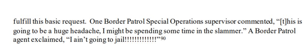 The chaos ran through the system. When one South Texas judge ordered CBP to maintain lists of separated parents, they couldn't even do that. So the judge threatened to hold them in contempt.Agents panicked: "A Border Patrol agent exclaimed, I ain’t going to jail!!!!!!!!!!!!!'"