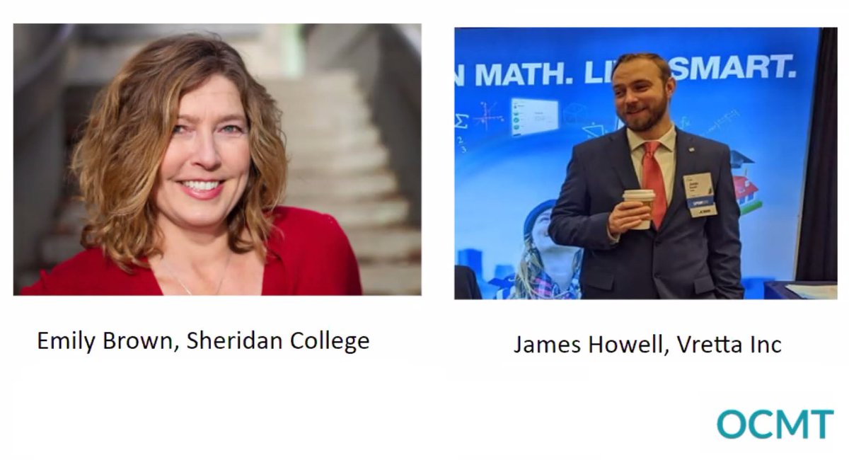 vretta's tweet photo. Raising the Level of Numeracy in Our Province through OCMT - 16 Years in the Making! An #OCMA2020 presentation in progress. Listen to @emilybrown1960 & #JamesHowell share their insights on the #OCMT implementation projects. Link to the presentation: https://t.co/FnUEScPsff https://t.co/UZqpnjcV9w
