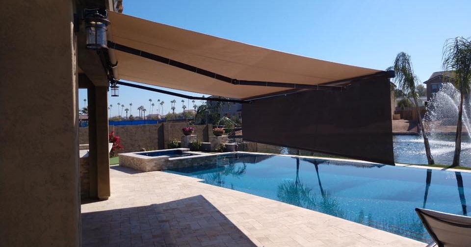 shadearizona's tweet photo. We provide free quotes along with a free home inspection to assess how we can further serve your shade solution needs. Contact us today: Call (623) 204-1476 | https://t.co/ACVWRJuiQA #ShadeSolutions #Awnings #PatioShades #SunScreens #Phoenix #Arizona #AZContractor #AZHomeBuilder https://t.co/vPQE68do7m