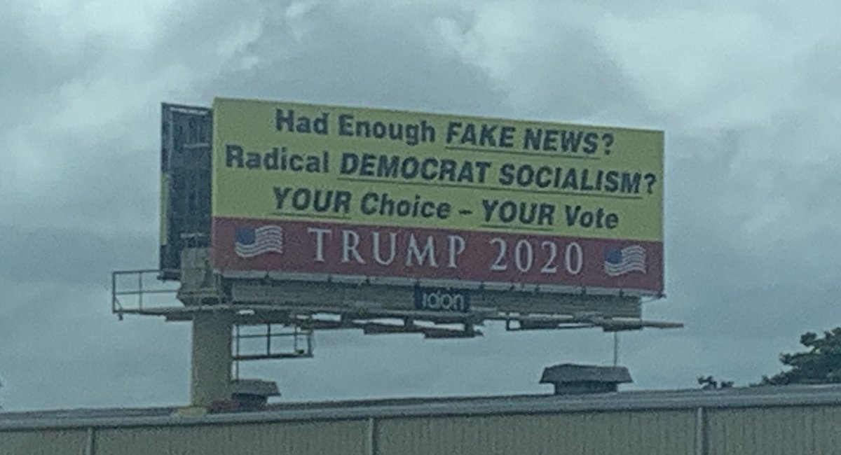 DebbieAAldrich's tweet photo. @deneenborelli @POTUS @realDonaldTrump @VP Florida is flooded with @realDonaldTrump signs!  Here are a few as I recently drove from North to south in Florida!   I also frequently see trucks and cars with large Trump 2020 flags driving on Federal Highway!! 😎💪🏼🇺🇸#Florida4Trump https://t.co/2UqYQ5QOL0