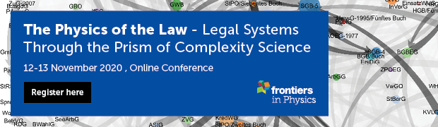 FrontPhysics's tweet photo. Want to know more about “The Physics of the Law”?  

Join the conference on November 12-13 hosted by our Guest Editors Dr’s P Vivo, D Katz and JB. Ruhl!
Register for free: https://t.co/VPOiK1yf5w

#LegalScience #LegalPhysics @computational @PierpaoloVivo #OpenAccess https://t.co/qM1p7XCHl3
