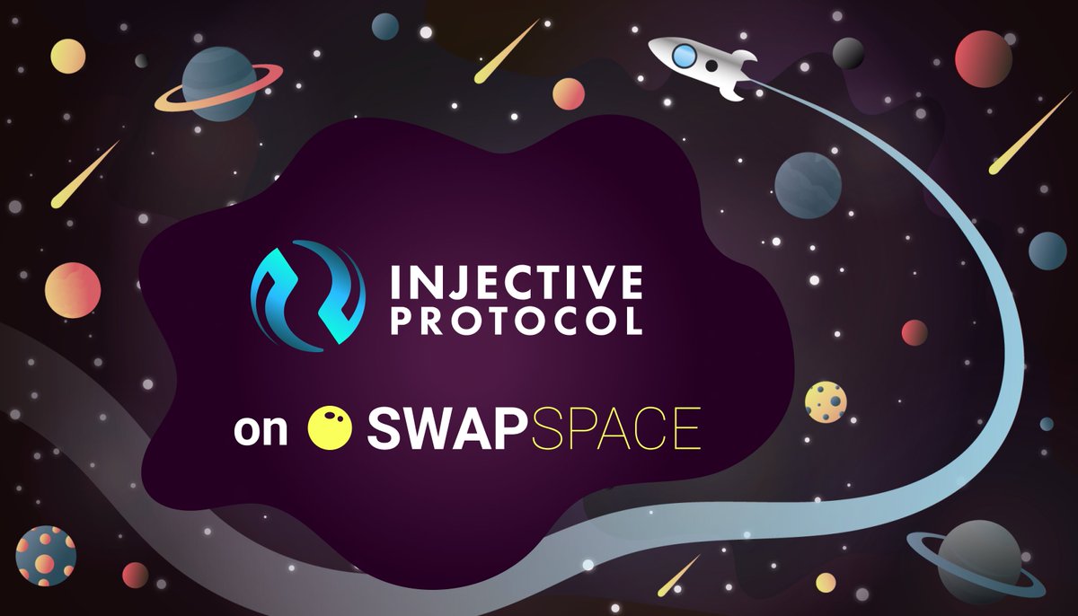 SwapSpaceCo's tweet photo. Our #crypto assets family is becoming more and more extensive 😎

Today we're happy to welcome @InjectiveLabs $INJ on our service 🤗

From now on, you can enjoy fast, secure and registration free #INJ swaps with more than 350 other #cryptocurrencies on https://t.co/RvnIn7WgRs 🚀 https://t.co/TzhCgdjxw9