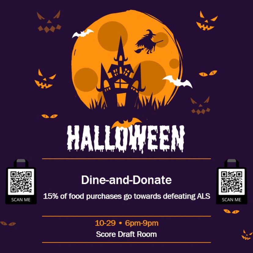 AkronPhiDelt's tweet image. Tonight hop on over to @ScoreDraftRoom tonight and get some delicious food while you’re there! Help defeat the deadly disease of ALS.