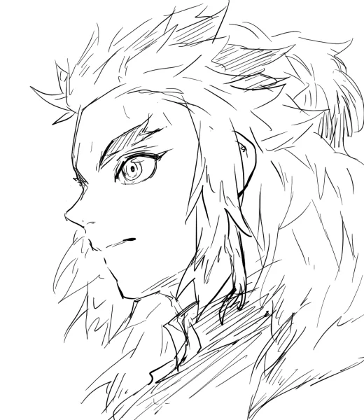 今日はマジで絵が描けない日だった。載せられるかたちしてんの煉獄さんくらいしかない。 