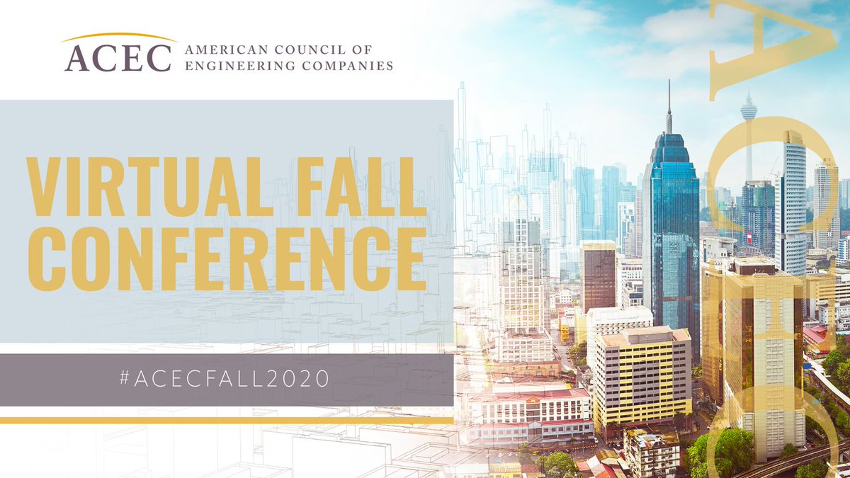 Interested in a particular market sector?  Then check out today’s #ACECFALL2020 Roundtables. Session topics include risk management, international markets, tax &amp; regulatory issues, federal agencies, and water, energy and the environment.  Which one will you be attending?