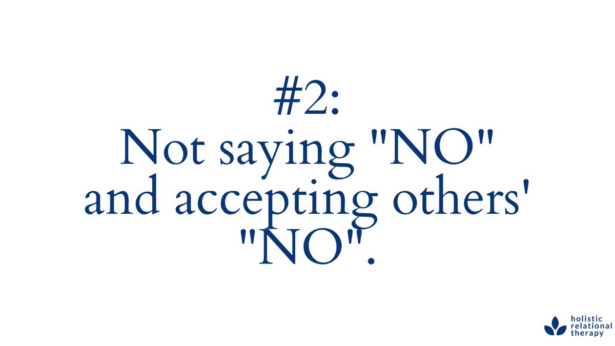 Learning to say “NO” is a valuable skill to learn and practice. It plays a part in curating spaces for you to fully thrive.  #boundaries  #therapyworks  #demystifyingtherapy  #relationships  #mentalhealth  #selfrespect  #setboundaries  #boundariesarehealthy  #youmatter 3/