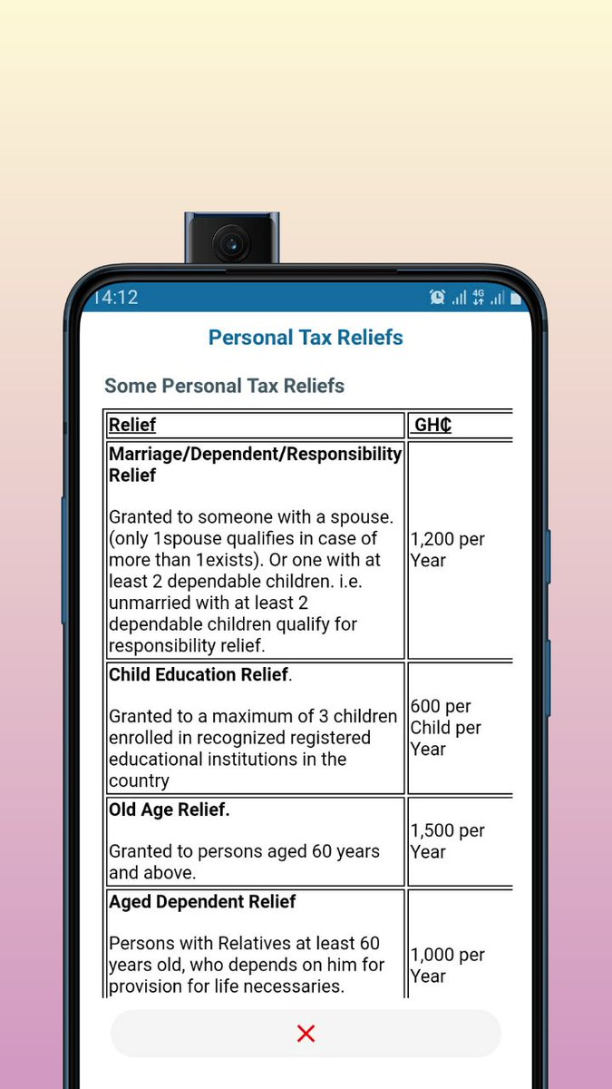 CalcSuper's tweet photo. A legal way of reducing your tax liabilities is with "Personal Tax Reliefs" .
If any of these reliefs apply to you, then you can apply to GRA to claim these allowances to reduce your tax liabilities.

Download SuperCalc app to read more👉https://t.co/3uSZGU1jD3 https://t.co/b4nelOSFHC