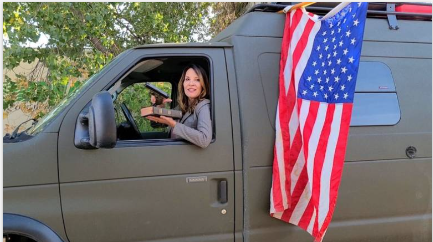 PoliticsReid's tweet image. Just the Lieutenant Governor of Idaho, driving around with a gun and a Bible protesting #COVID19 restrictions idahostatesman.com/news/politics-…