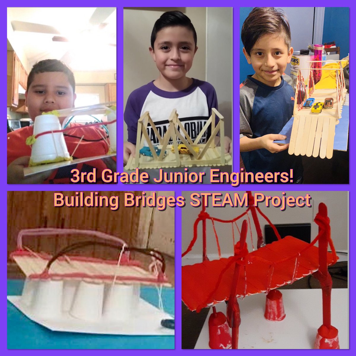 MissbBoling's tweet photo. More Amazing Bridges created by my Third Grade Scholars! I’m blown away by how creative and enthusiastic they’ve been about this project even during remote learning.  More projects coming soon!! https://t.co/vrQW6lksUU