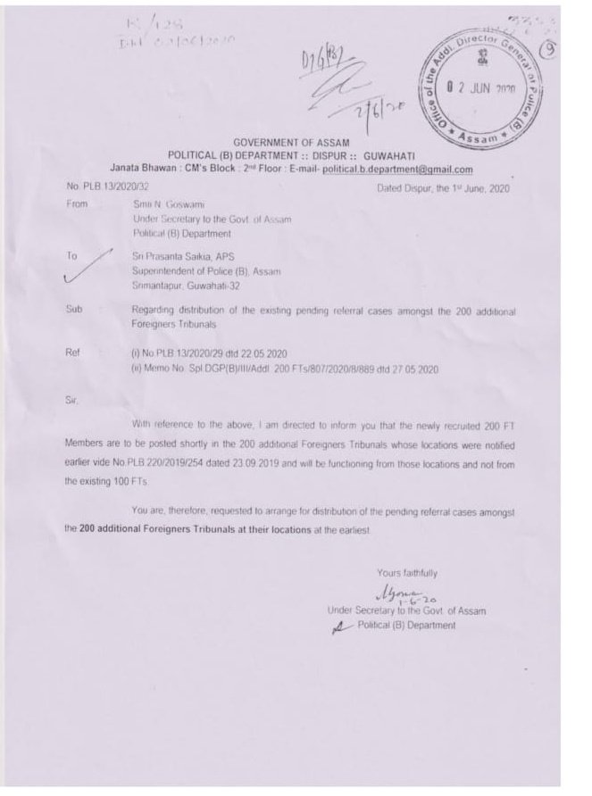 sumidas198's tweet photo. #ReleaseForeignersTribunalAppointment @PMOIndia
@sarbanandsonwal @narendramodi
Mentioned clearly to distribute the pending cases to the new Foreigners Tribunal approved by MHA @AmitShah then what conspiracy took place @mygovassam to issue appointment letter.. @pratidintime https://t.co/6bKBs3SLKk