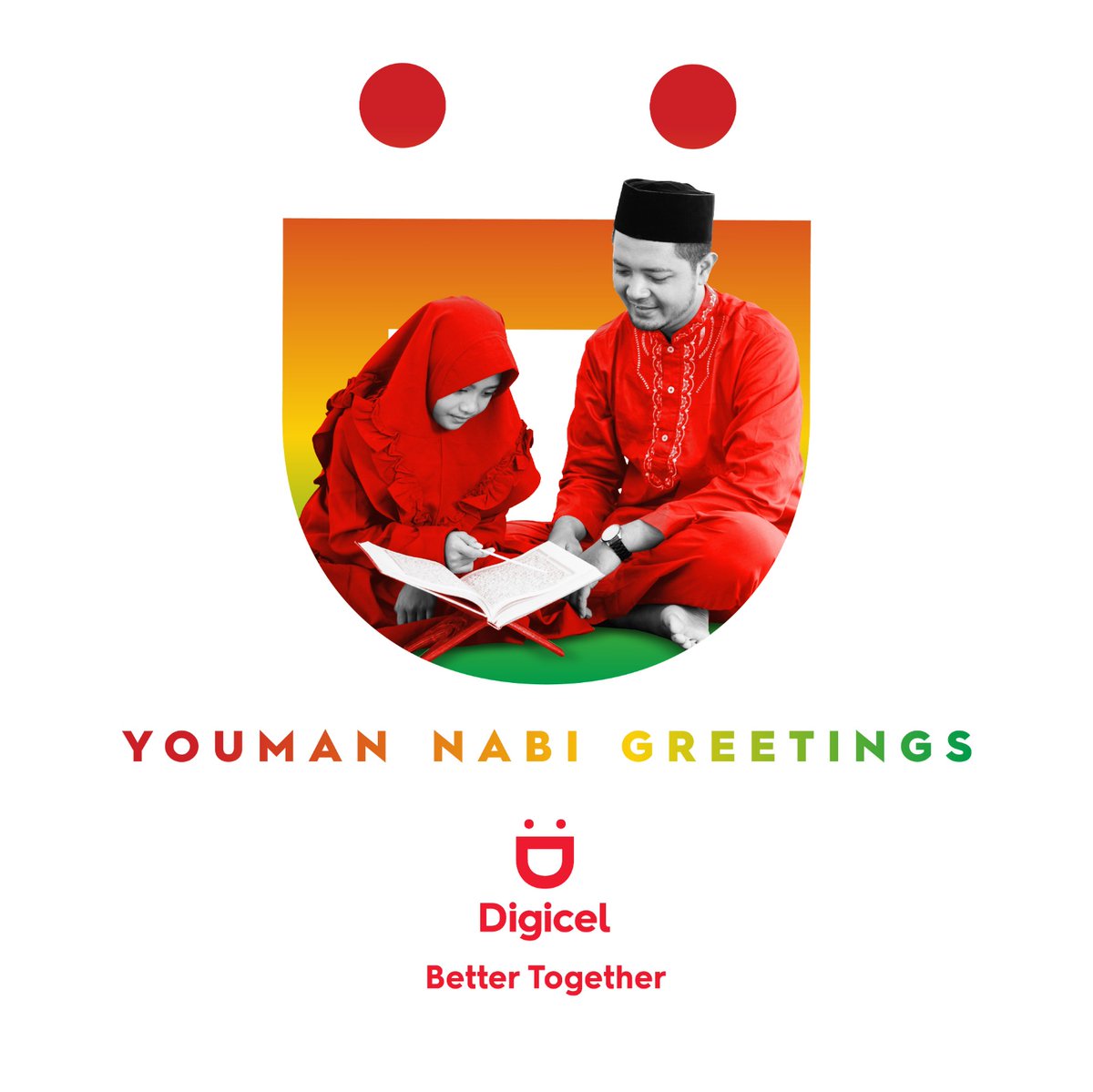 Happy Youman Nabi to all Guyanese observing this holy day of reflection and teachings. May there be peace and blessings on your lives today and always. #DigicelBetterTogether #sixracestogether #bettertogether