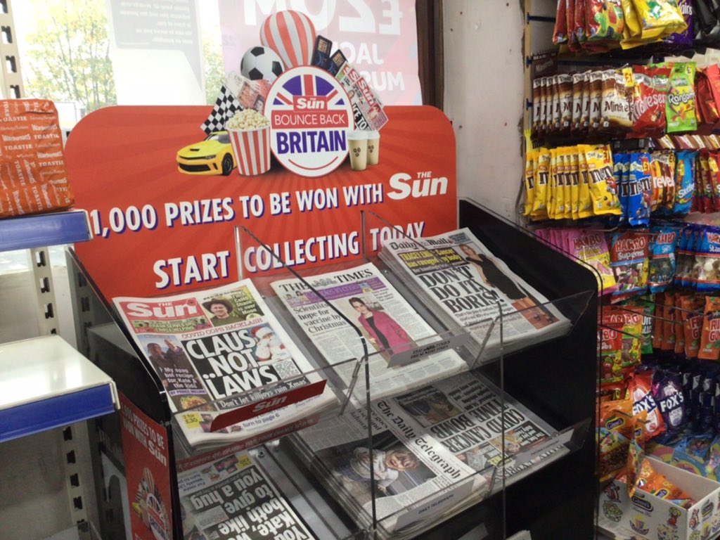 davehTheSun1's tweet photo. #gideaparknewsagent all updated with #BounceBackBritain with @TheSun @NewsUK_Retail #1000sPrizes #collectyourcardnow! https://t.co/6TAwKf6IkX
