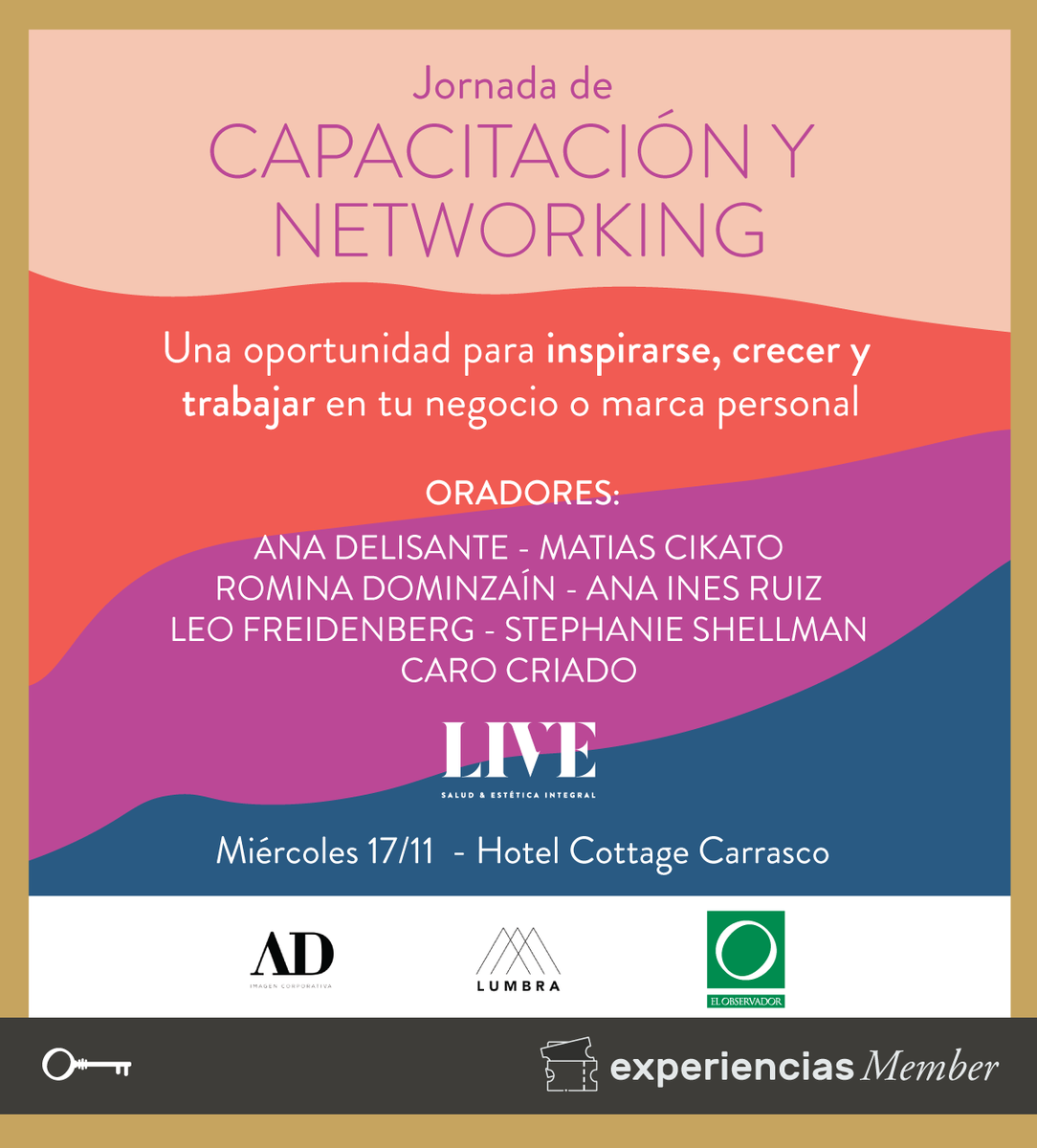EOMember's tweet photo. El 17 de noviembre se viene una jornada para inspirarse, crecer y trabajar en tu negocio o marca personal.

Capacitación y Networking 🗓️ 17/11, 9 a 19hs. Hotel Cottage Carrasco.

Si sos suscriptor del plan Member Pro o Full, participá por tu cupo aquí 👉 https://t.co/NP9ycrxTlF https://t.co/G1Prvt6Uxm