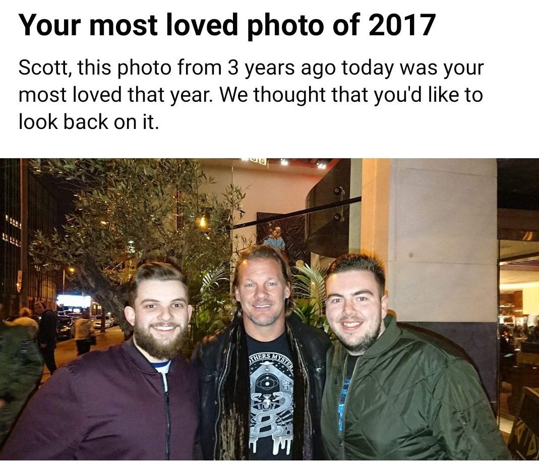 Scott_Lyle93's tweet photo. @IAmJericho 3 years ago today heading to see @FOZZYROCK in Belfast and ran into the G.O.A.T outside Nados! Thanks for taking the time to chat and take a photo! Hope use come back once all this BS passes! https://t.co/sRyJGIhfWL