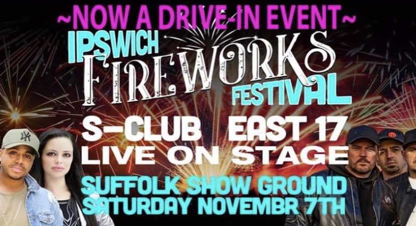 Tina and Bradley will be performing at the Ipswich Fireworks Festival on November 7th 🧨 (a live drive-in event)