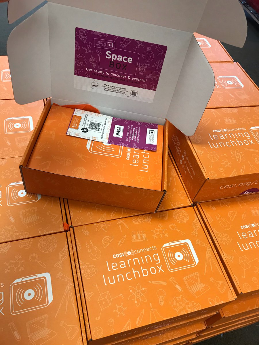 COSI's tweet photo. This morning, we boxed up our 8,000th #LearningLunchbox. The COSI team has been working tirelessly to get these boxes out into our community - thank you to all who have supported us in this endeavor! https://t.co/jWTjtR1xDJ