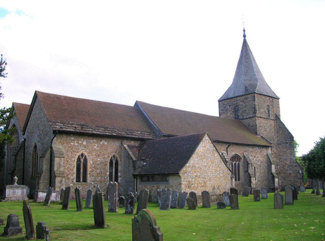The original Saxon church was rebuilt in 11th century. A report by Tim Tatton-Brown for Kent Archaeological Society calls it 'Rare remains of an early Norman church in the Weald  https://bit.ly/3e4svs4  Photo: Poliphilo, CC0, Wikimedia Commons 2/