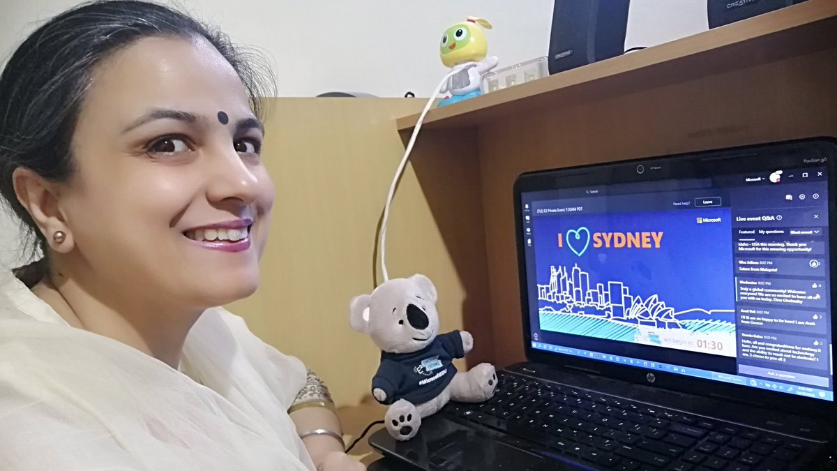 dpskamal's tweet photo. โจ๐คฉTuning in live at the #MicrosoftEDU Digital #E2 event with #AwesomeAussie & amazing #MIEExperts around the world! ๐ https://t.co/ny9NkiTLah