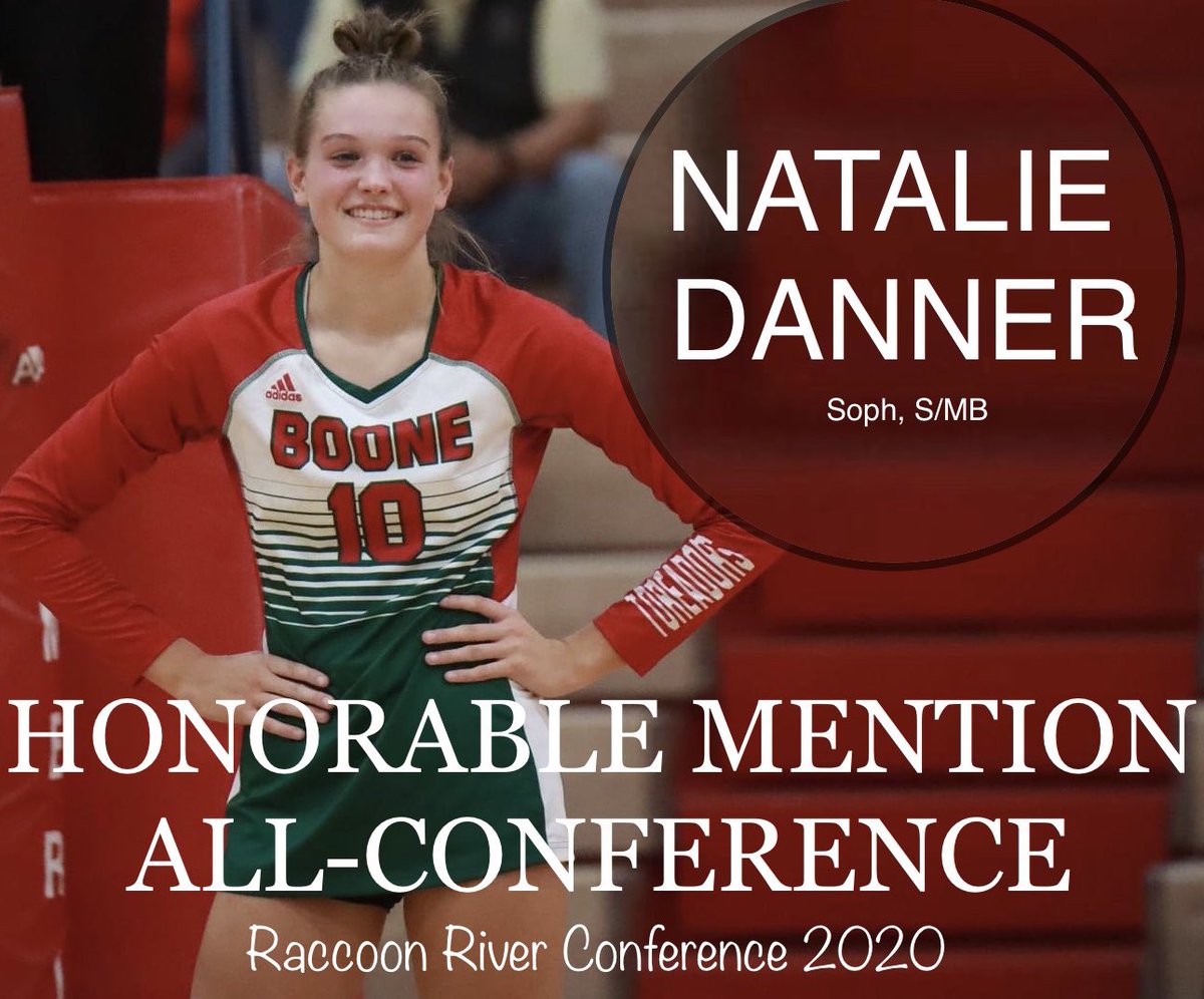 Boone High School Volleyball (@toreadorvb) on Twitter photo Congratulations Nat on your RRC Honorable Mention All-Conference Volleyball selection! <a href="/BooneActivities/">BooneToreadors</a> <a href="/SportingBoone/">Sporting Boone</a> <a href="/DannerNatalee/">Natalee Danner</a> Congratulations Nat on your RRC Honorable Mention All-Conference Volleyball selection! <a href="/BooneActivities/">BooneToreadors</a> <a href="/SportingBoone/">Sporting Boone</a> <a href="/DannerNatalee/">Natalee Danner</a>