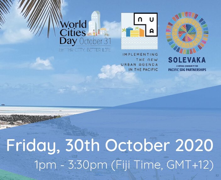 sixthPUF's tweet photo. Join us Friday 30 October 1 pm-3.30 pm (GMT+12) for the webinar on #localeconomicdevelopment in the #pacificislands - framework for a #blue &amp; #green economy. Presented by the Pacific Partnership for the #newurbanagenda @UNHABITAT @earophintl @UNESCAP @unimelb @ClgfPacific https://t.co/MzXT4X8esS