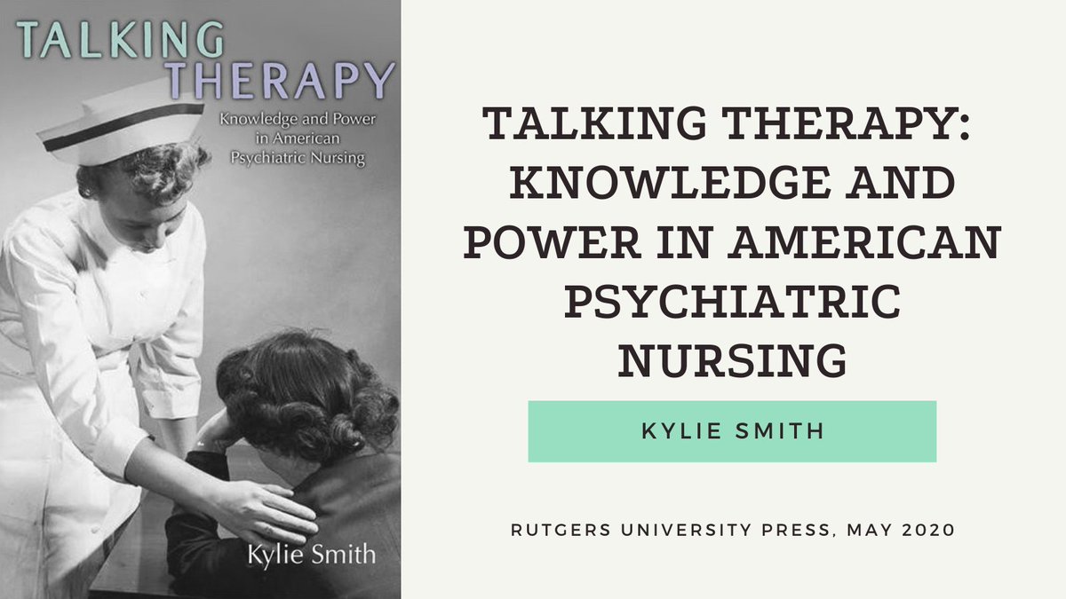 "This book demonstrates the inherently social construction of ‘mental health’, and highlights the role of nurses in challenging, and complying with, modern approaches to psychiatry." By  @drkyliesmith Buy here:  https://www.rutgersuniversitypress.org/talking-therapy/9781978801455