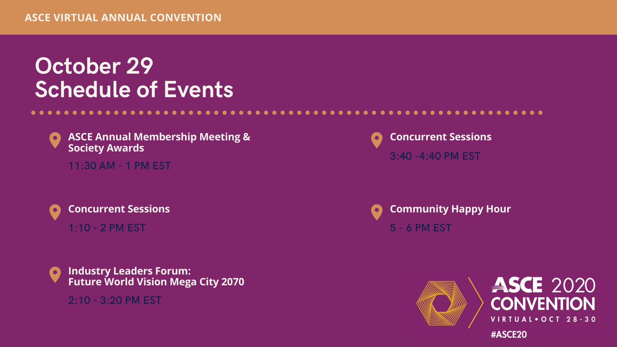 ASCETweets's tweet photo. Good morning and welcome to day 2 of #ASCE20! 

Full program of events: https://t.co/ryhmHM16rc https://t.co/GQnh0de63H